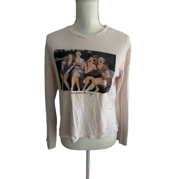 SEX AND THE CITY Blush Pink Long Sleeve T Shirt Size Large - Picture 5 of 5